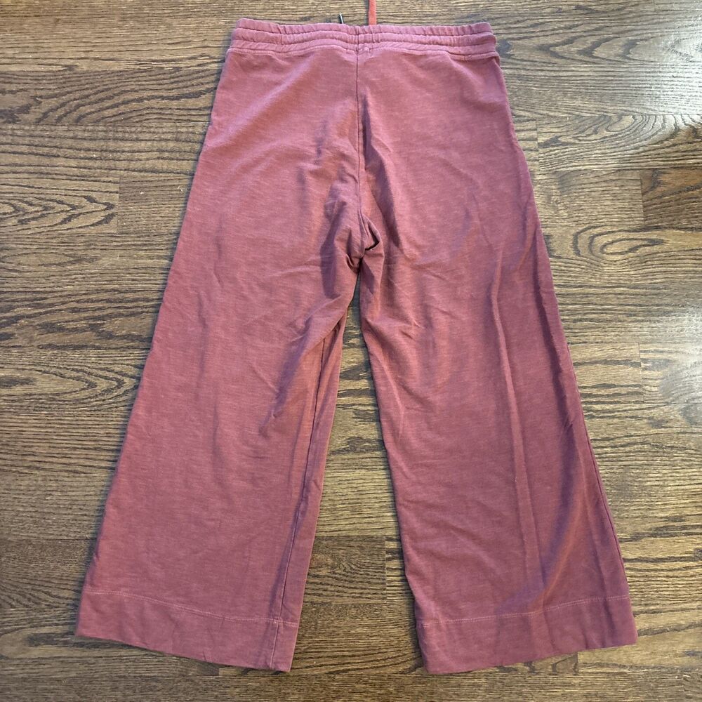 Sundry Wide Leg Cropped Sweat Pants Maroon Size Small - Picture 6 of 7